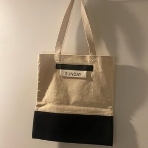 Sunday Two-Tone Canvas Tote Bag